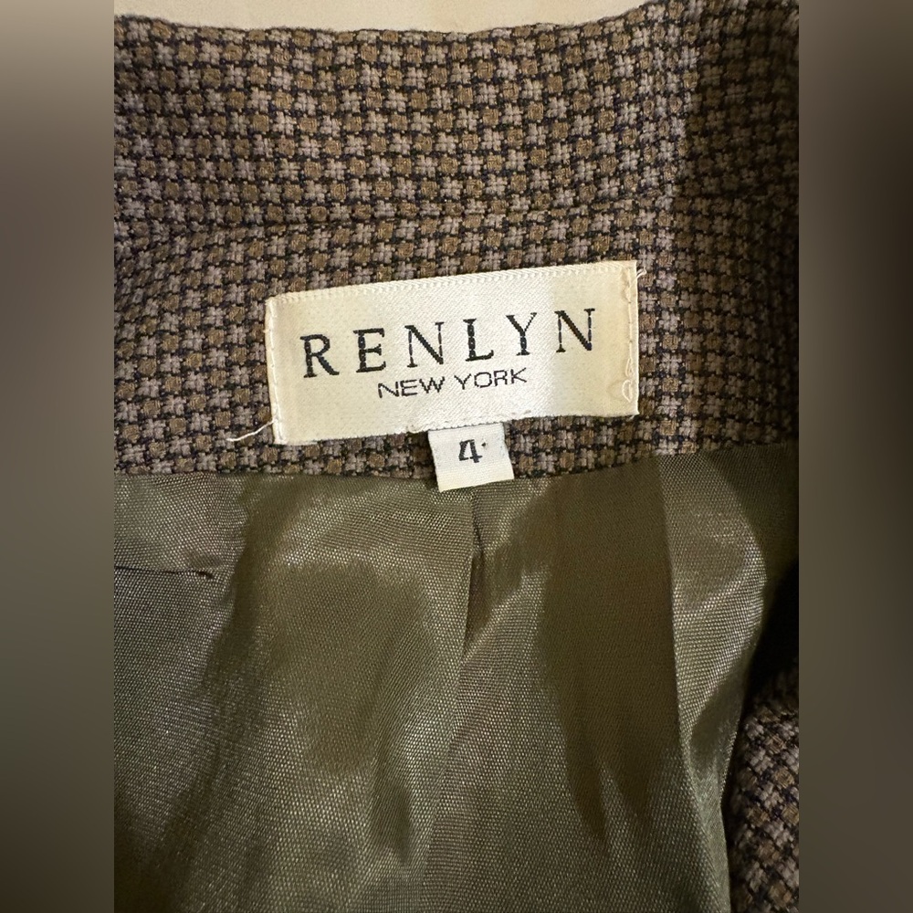 Women's Tailored Gray Patterned Coat - image 3